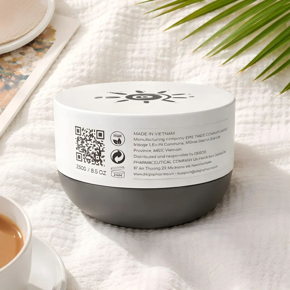 Cầu Cà Phê Coffee Scrub By Dego Herbal - Rich Brown White Sealed NWT 8.8oz